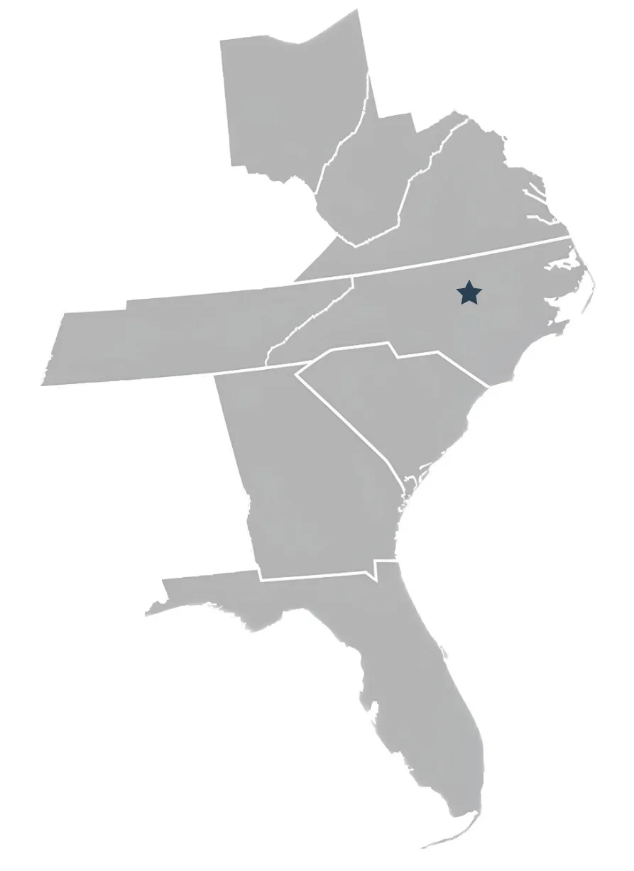 Aerial view of Chapel Hill, North Carolina